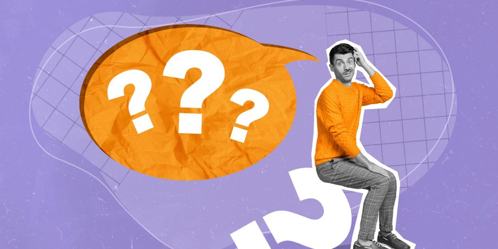 Man full of questions about bad credit personal loans, looking for answers with East Bay Finance.